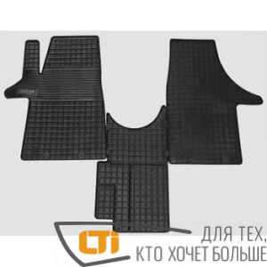 КОВРЫ РЕЗИНОВЫЕ VW T5 (03-) (3 Seats) (1+2)Чёрный SLK