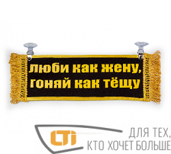 Вымпел "ЛЮБИ КАК ЖЕНУ-ПУСТОЙ"