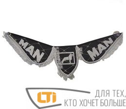Вымпел MAN экокожа тройной черно-белый