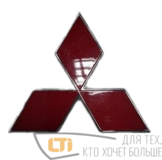Эмблема MITSUBISHI красная 100*100mm
