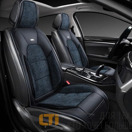 Накидка JACKET FRONT Черно-синяя