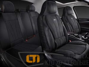 Накидки VEKTOR ALCANTARA SPORT Черные комплект